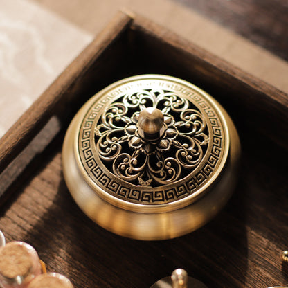 Pure Copper Incense Road Appliance Introductory Set Household Incense Burner Tools Appliance Tray Powder Bottle Seal Moulds