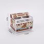 Miniature Refrigerator for Kids' Pretend Play, Horizontal Fridge Simulation Appliance with Light-Up Feature, Dollhouse Accessory Customization