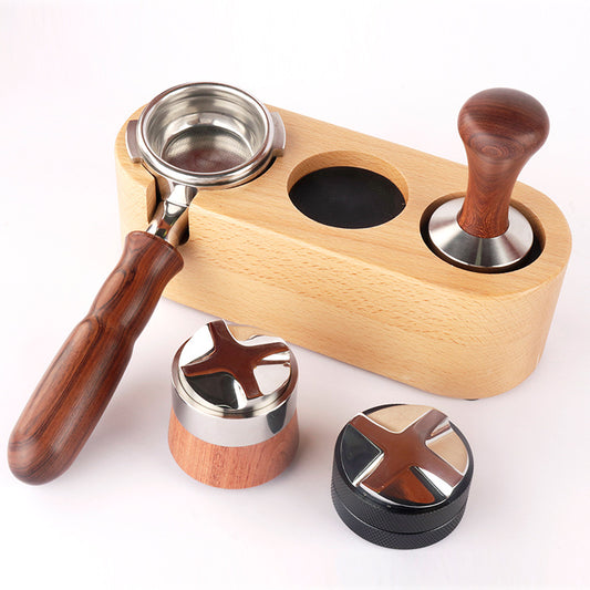 Espresso Press Holder Wooden Press Holder Bar Press Pad Coffee Machine Matching Appliance Handle Press Holder