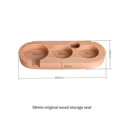 Coffee Powder Press Base Wooden Filling Seat Powder Press Cushion Coffee Machine Handle Supporting Appliance Storage Cloth Powder Base