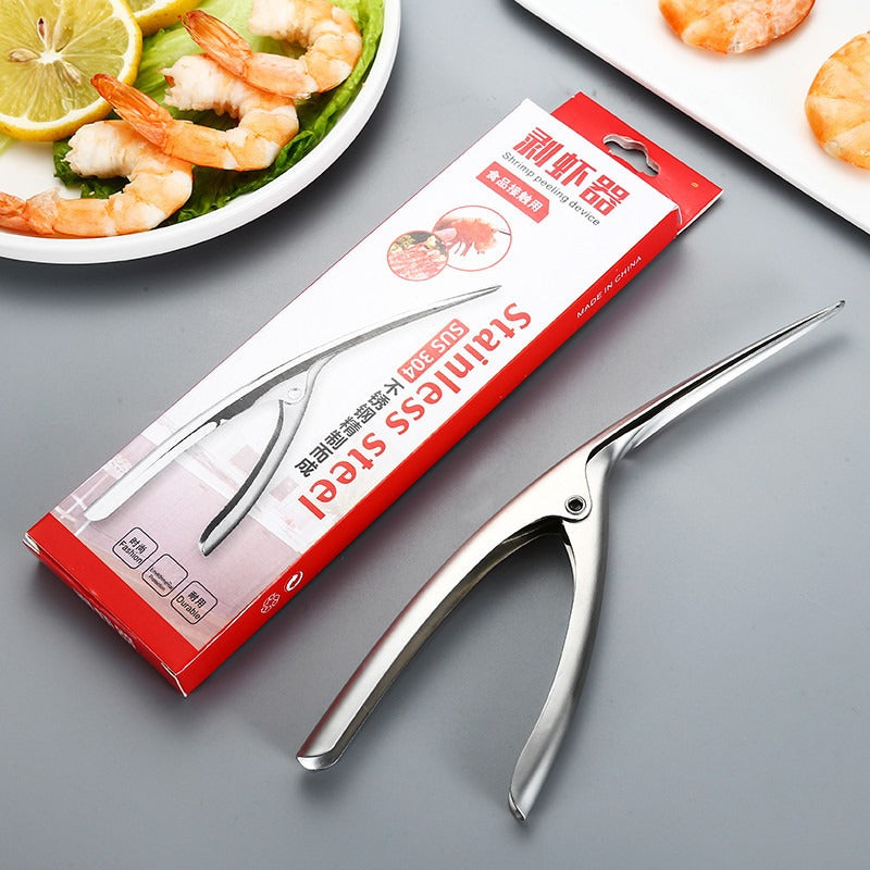 304 Stainless Steel Shrimp Peeler Practical Shrimp Peeling Pliers Shrimp Peeler Skin Shrimp Crawfish Kitchen Gadget
