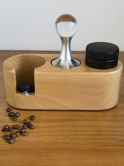 Espresso Press Holder Wooden Press Holder Bar Press Pad Coffee Machine Matching Appliance Handle Press Holder