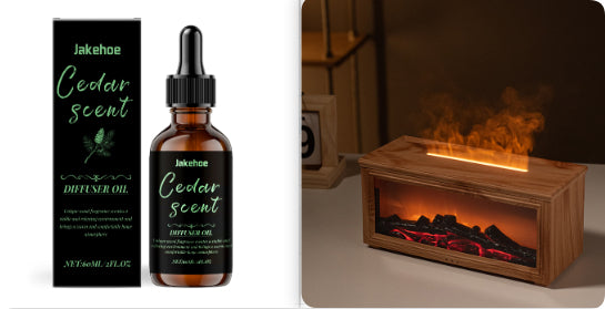 New Flame Aromatherapy Machine Colorful Essential Oil Diffuser Home Large Fog Volume Flame Humidifier 3D Flame Fireplace Machine